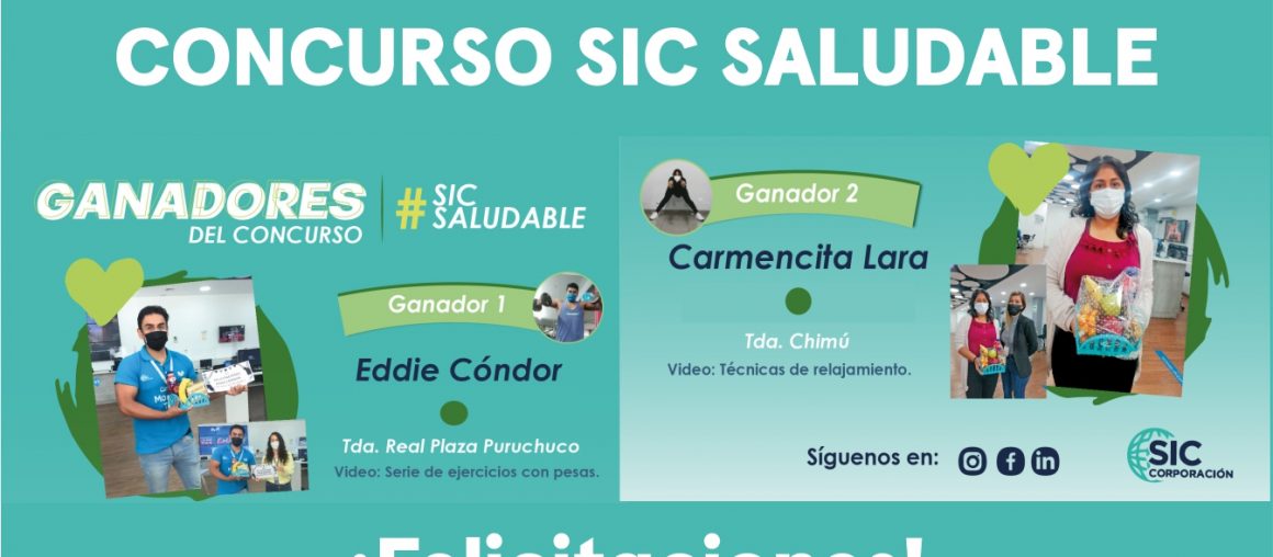 Ganadores del concurso Sic Saludable