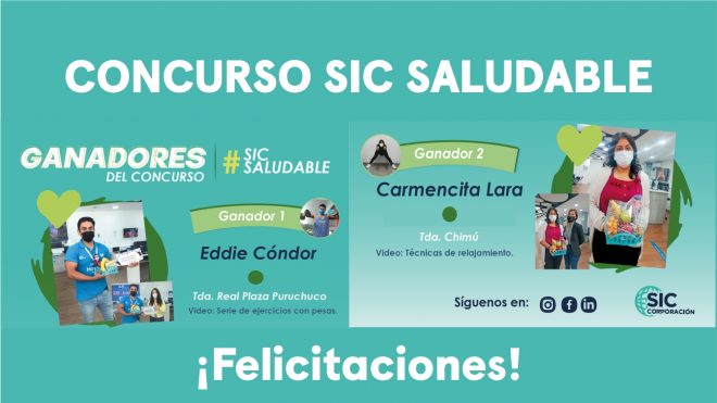 Ganadores del concurso Sic Saludable